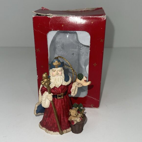VTG Olde World Santa Claus Christmas Ornament Franks Nursery & Crafts Taiwan - Picture 1 of 6